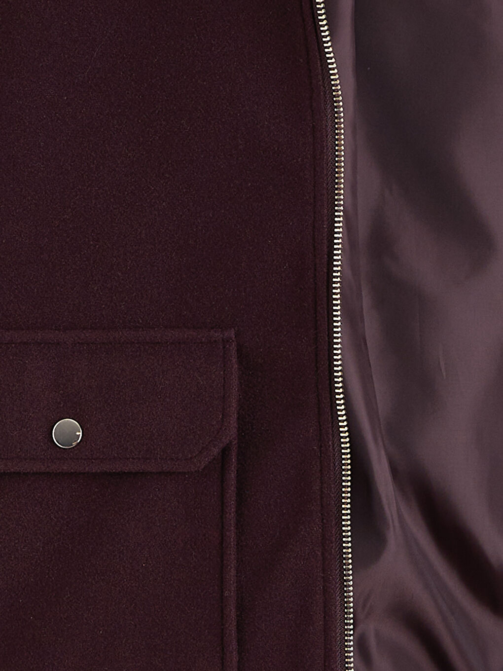 Mürdüm Gömlek Yaka Kadın Kaşe Ceket-6