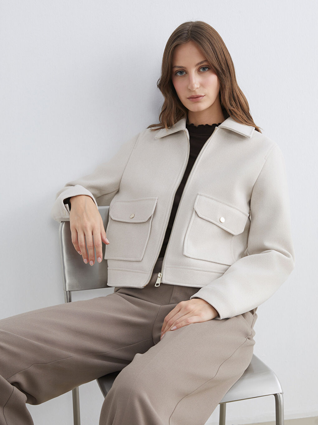 Shirt Collar Women's Cachet Jacket