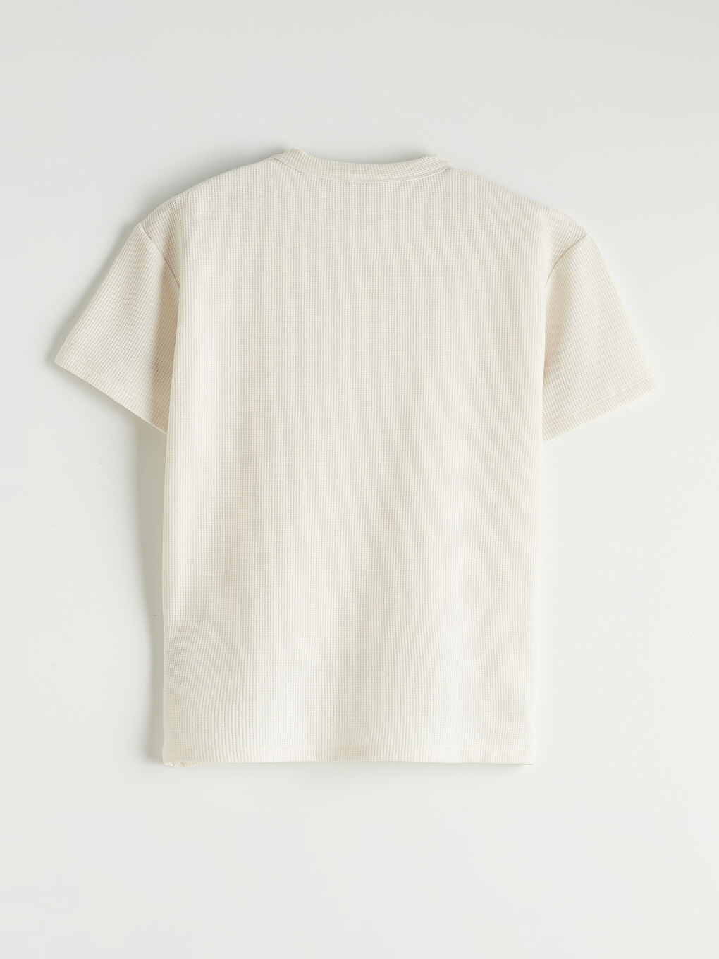 Ekru Bisiklet Yaka Erkek Çocuk Tişört-1