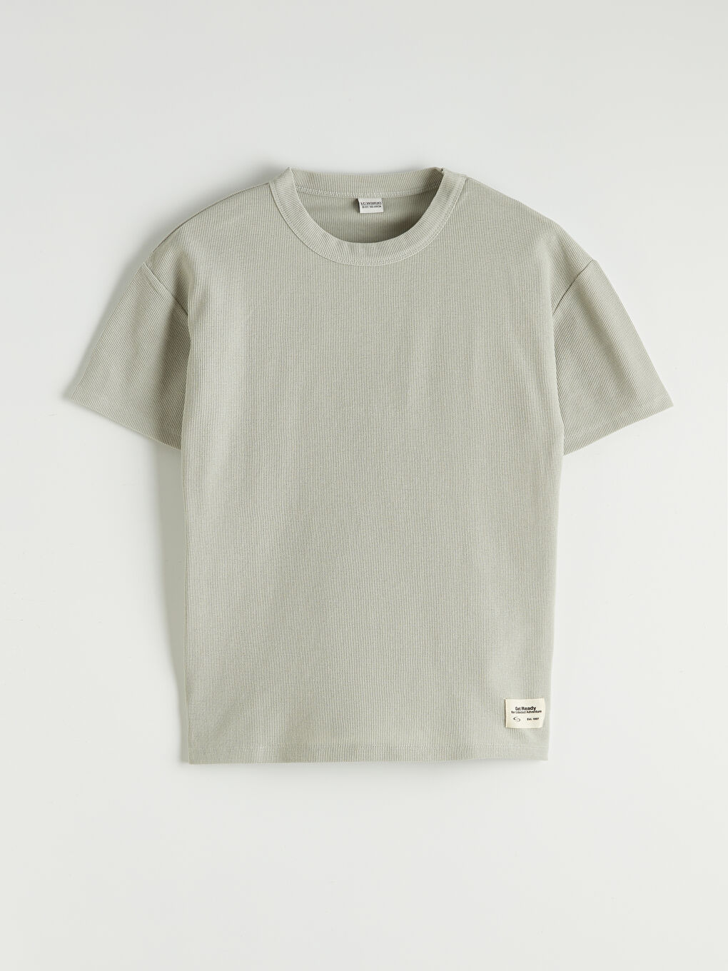 Haki Bisiklet Yaka Erkek Çocuk Tişört