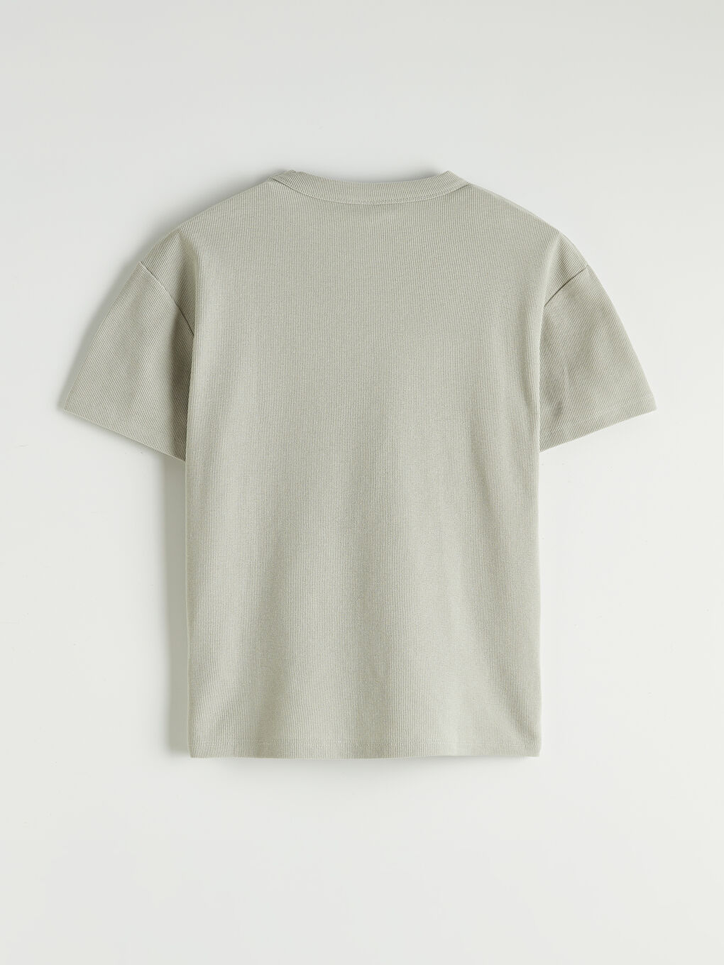 Haki Bisiklet Yaka Erkek Çocuk Tişört-1