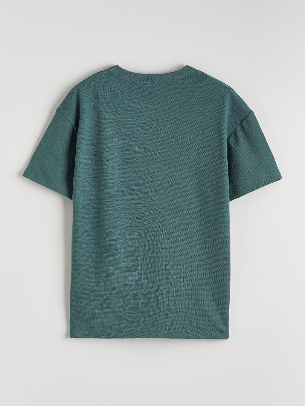 Yeşil Bisiklet Yaka Dokulu Erkek Çocuk Tişört-1