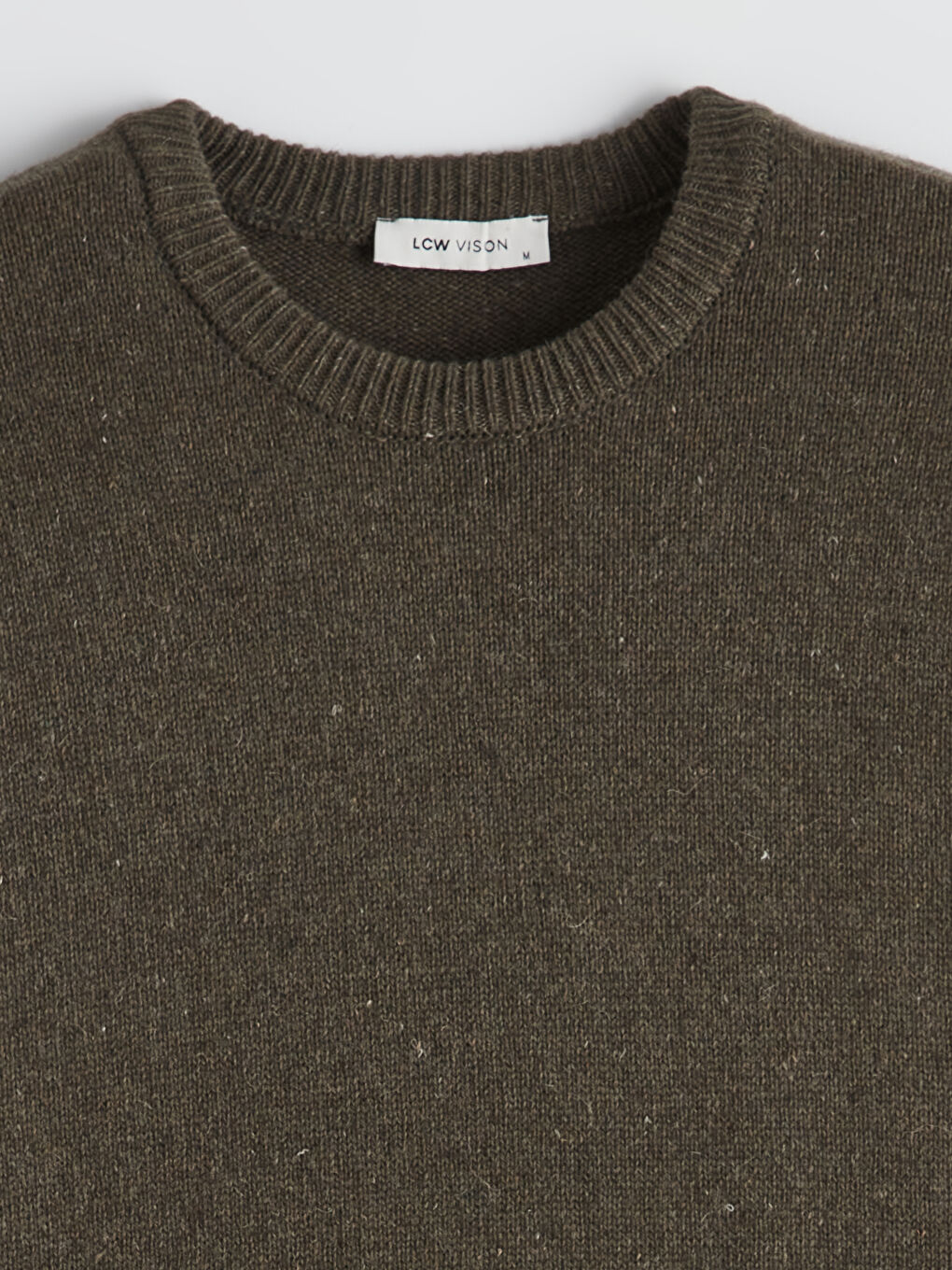 Haki Bisiklet Yaka Erkek Triko Kazak-1