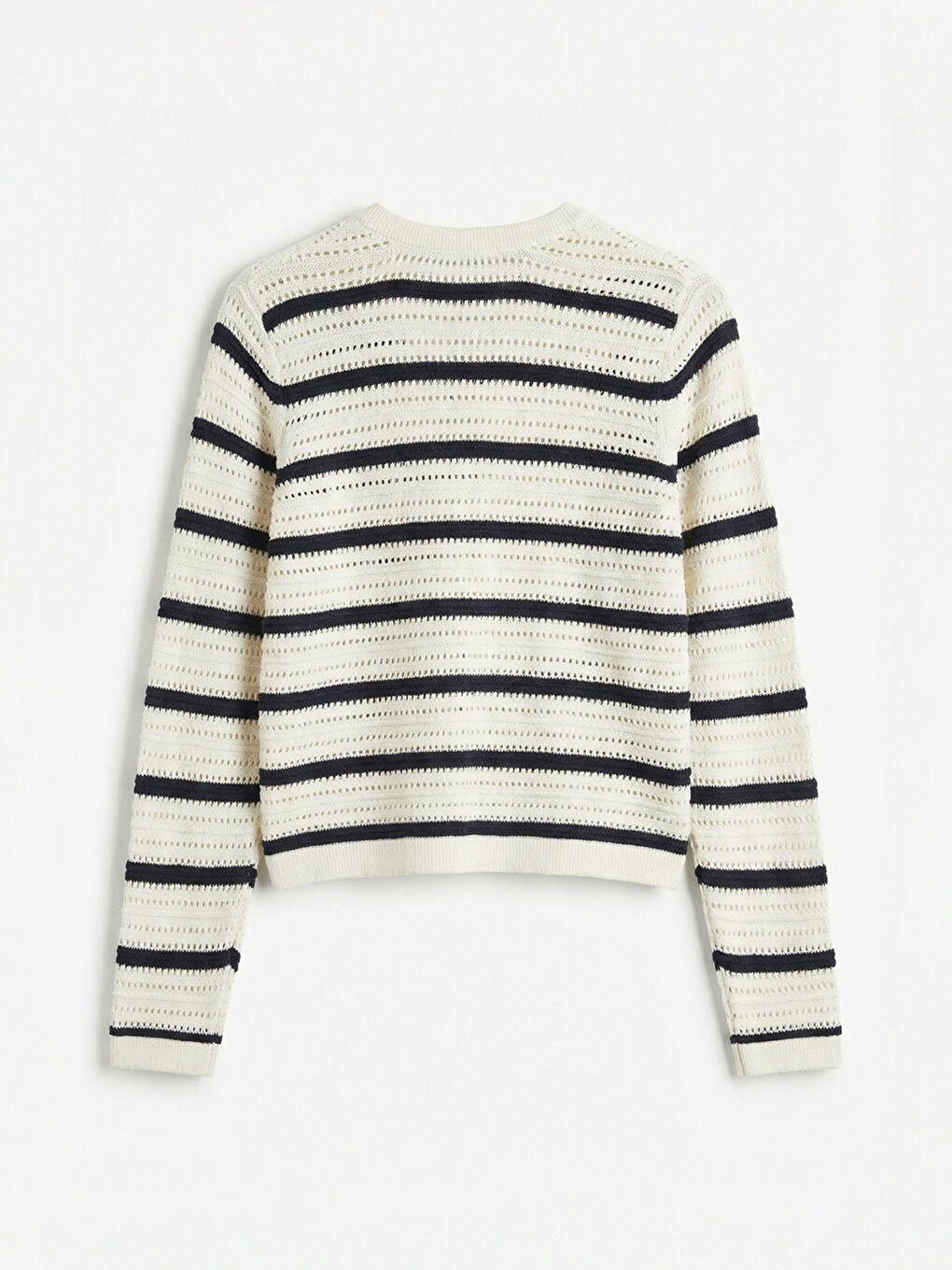 Женский трикотажный кардиган с круглым вырезом-5