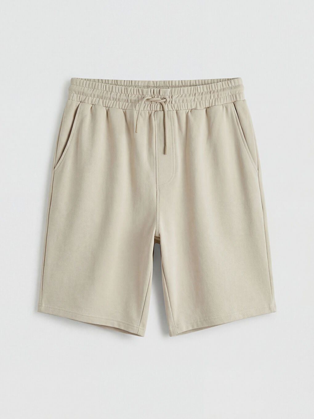 Bej Standart Kalıp Erkek Şort-3