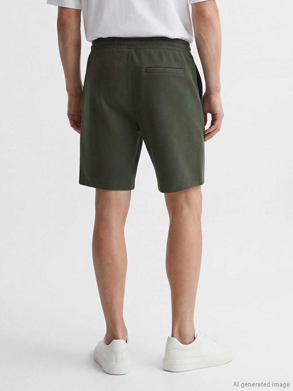 Haki Standart Kalıp Erkek Şort-3