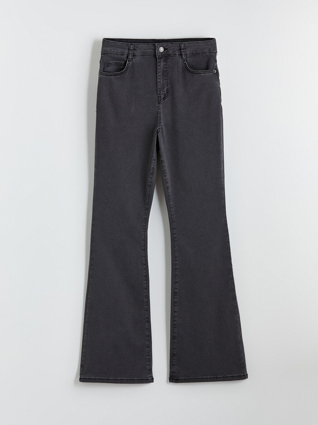 Siyah Flare Kadın Jean Pantolon-4