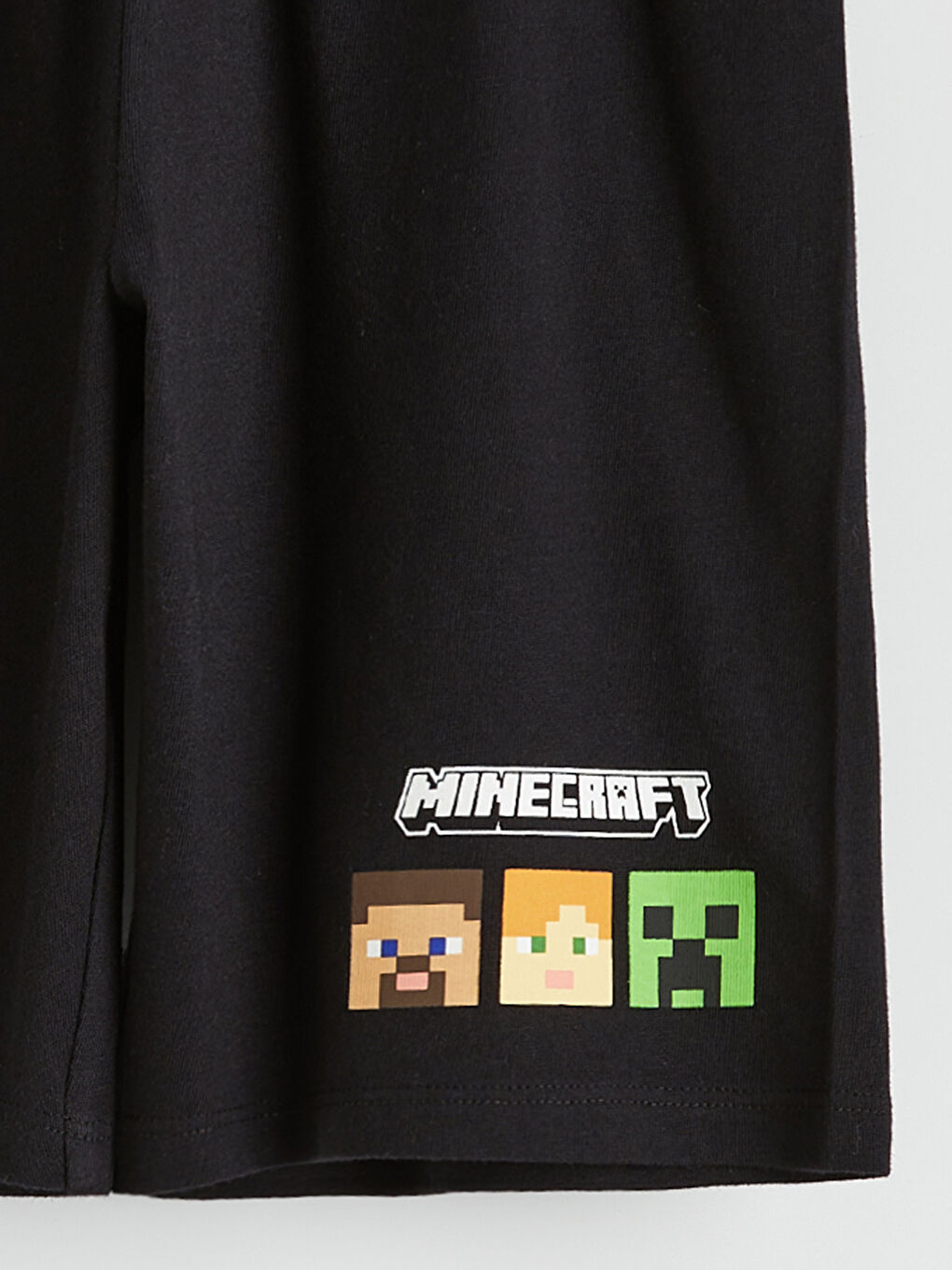 Yeşil Minecraft Baskılı Erkek Çocuk Şortlu Pijama Takımı-6