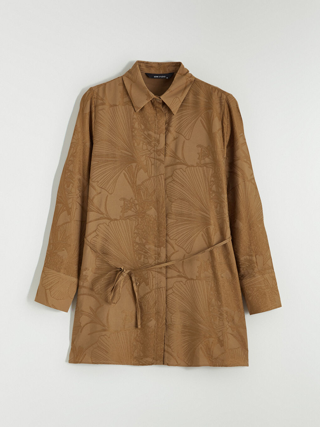 Haki Desenli Kadın Gömlek Tunik-4