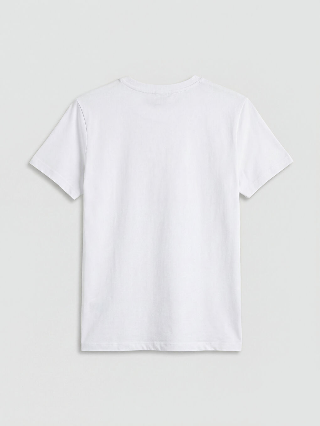 Beyaz Bisiklet Yaka Atatürk Baskılı Kız Çocuk Tişört-2