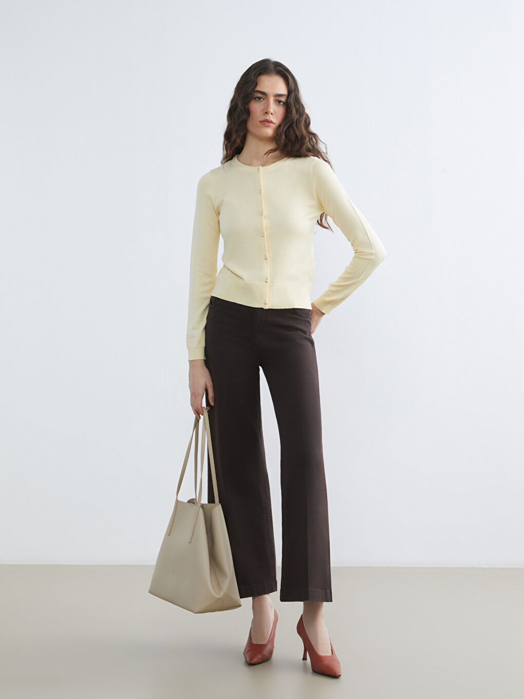 Woman YELLOW Cardigan-1