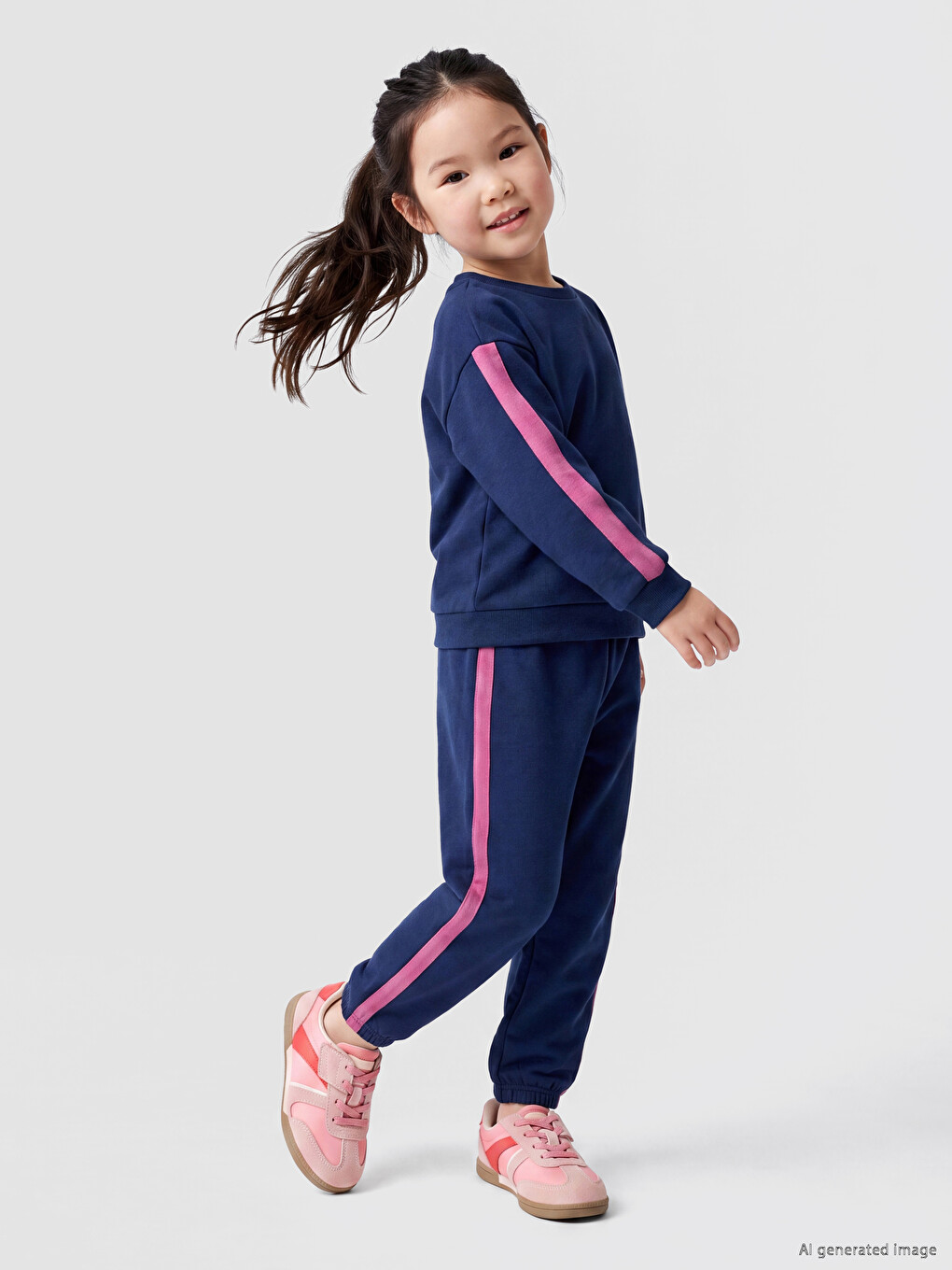 Girls' Long Sleeve Sweatshirt And Trousers-1