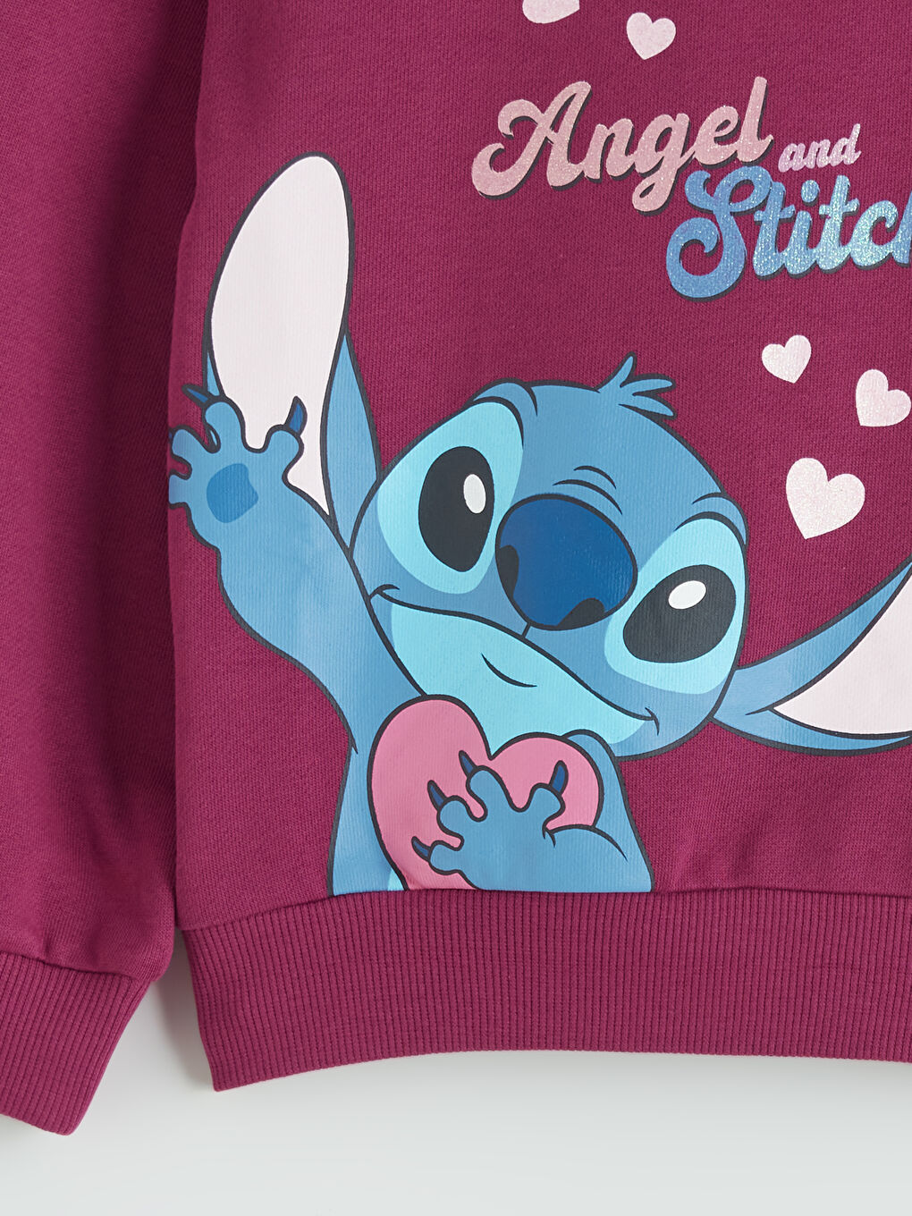 Stitch Print Girls' Sweatshirt and Leggings-3