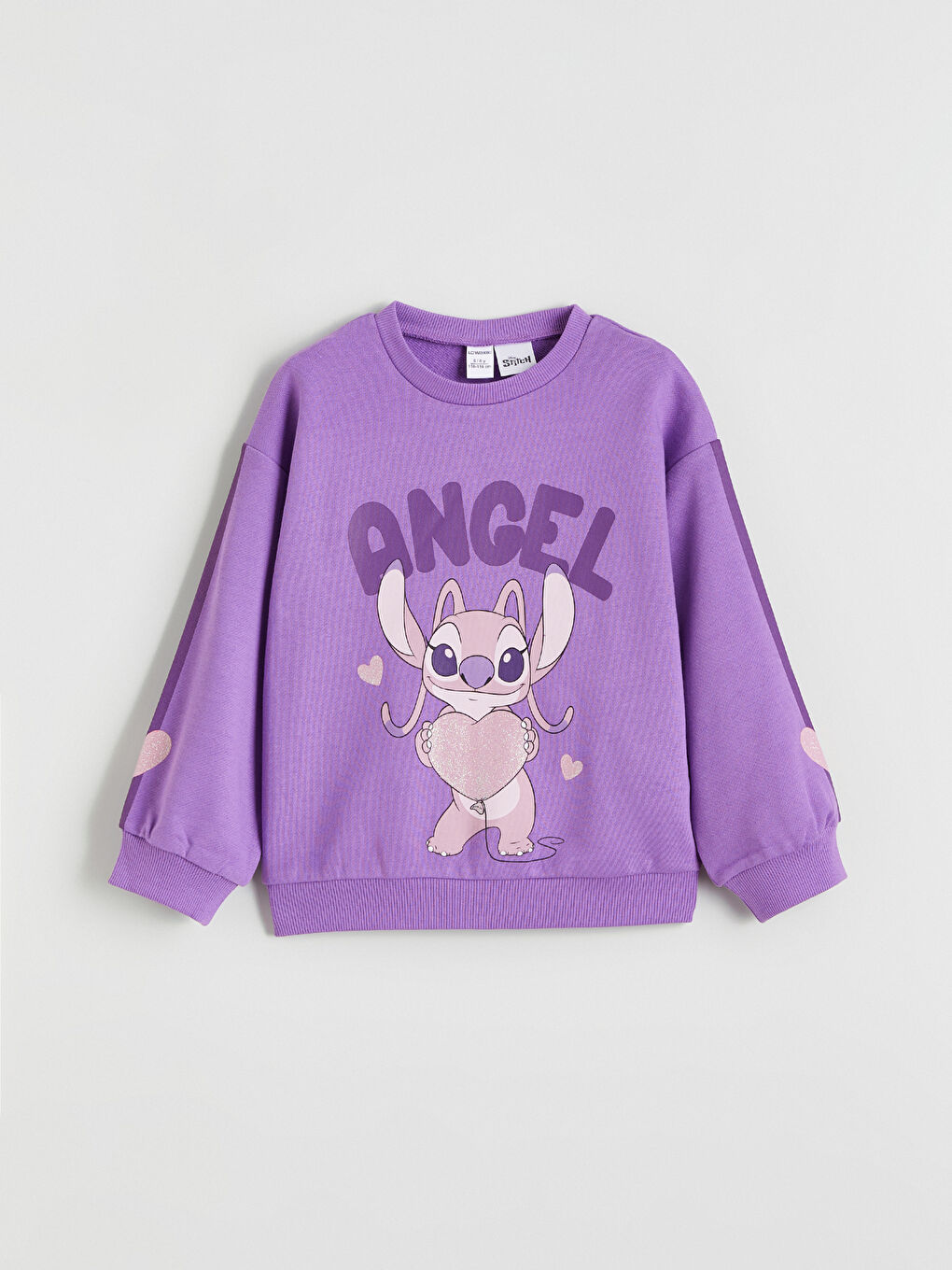 Angel Print Sweatshirt and Jogger Set for Girls-1