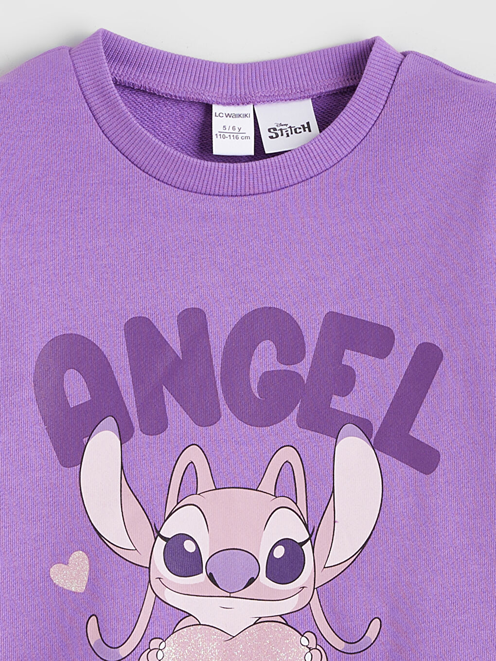 Angel Print Sweatshirt and Jogger Set for Girls-2