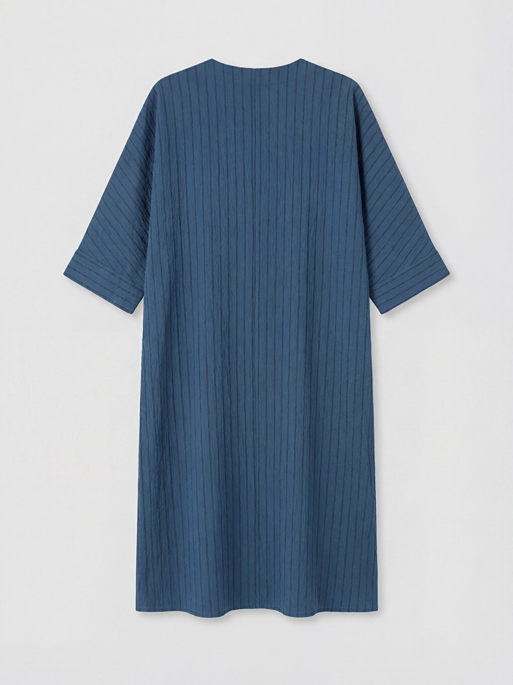 V Neck Striped Oversize Dress-5
