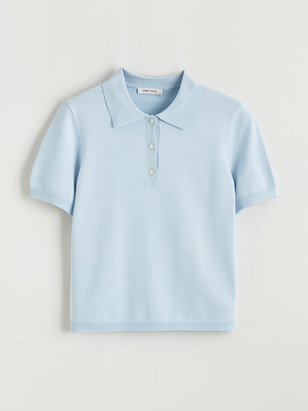 Polo Collar Women's Knit Sweater-4