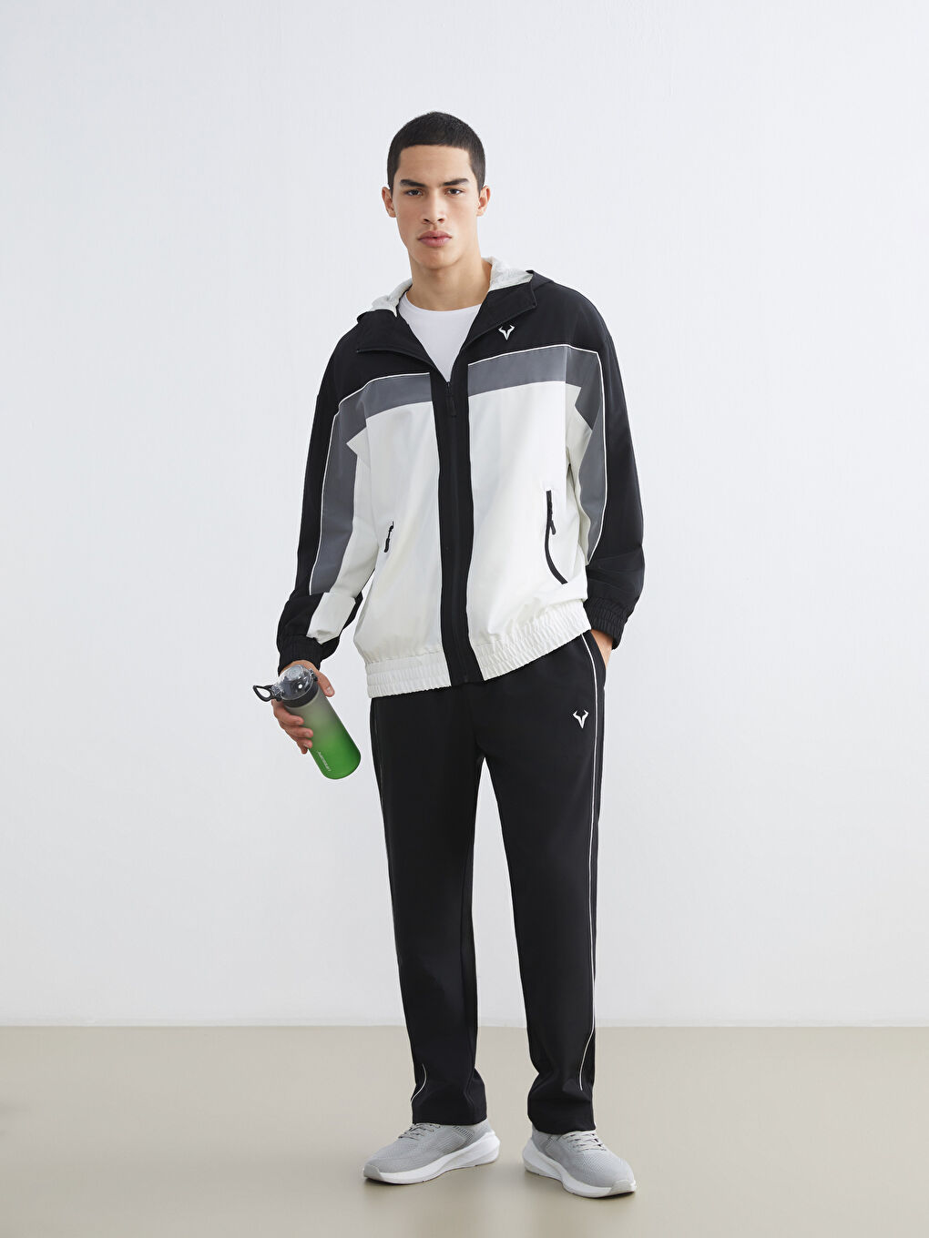 Relaxed Fit Hooded Men's Coat-1