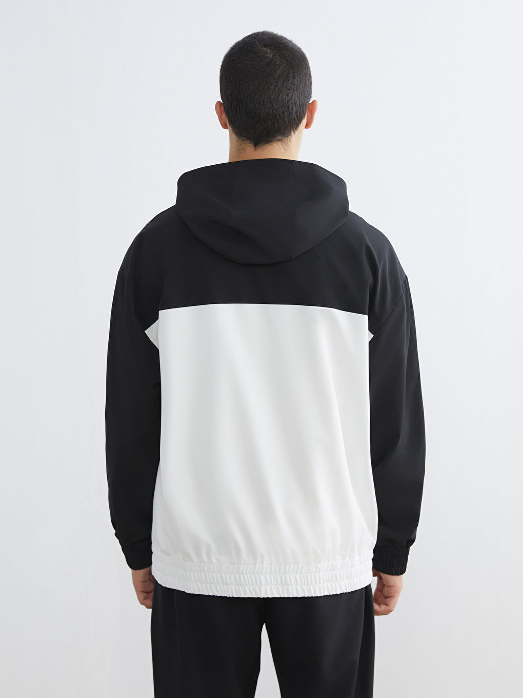 Relaxed Fit Hooded Men's Coat-4