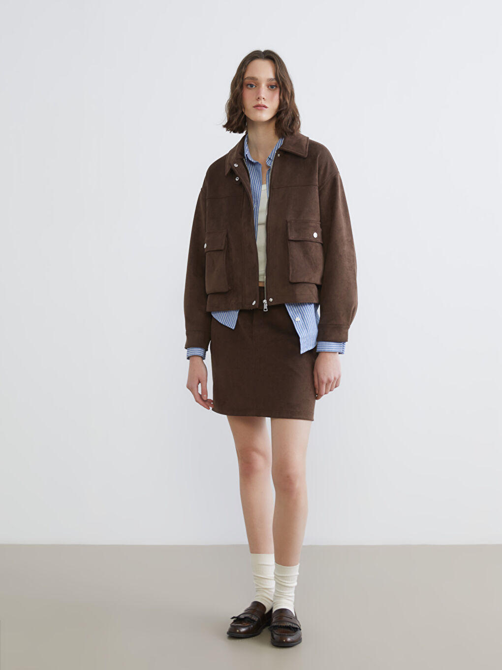 چاکەت قاوه‌یی ژن-2