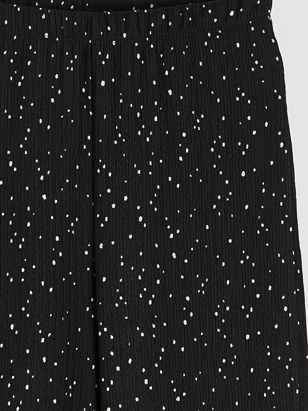 Siyah Beli Lastikli Desenli Kız Çocuk Pantolon-2