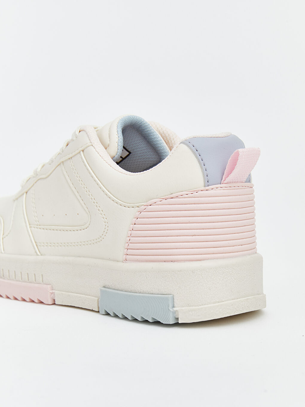 Ekru Bağcıklı Kalın Tabanlı Kız Çocuk Spor Ayakkabı-4