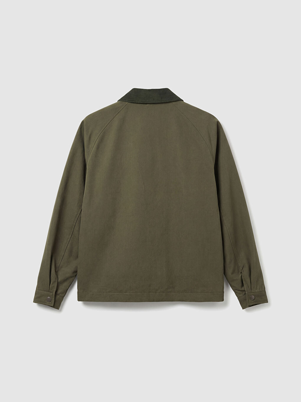 Haki Standart Kalıp Kadife Yaka Erkek Mont-3