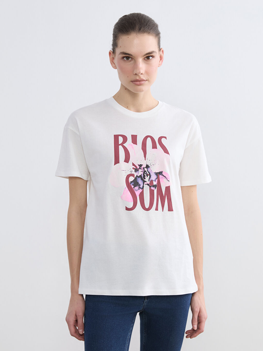 Crew Neck Printed Women's T-Shirt