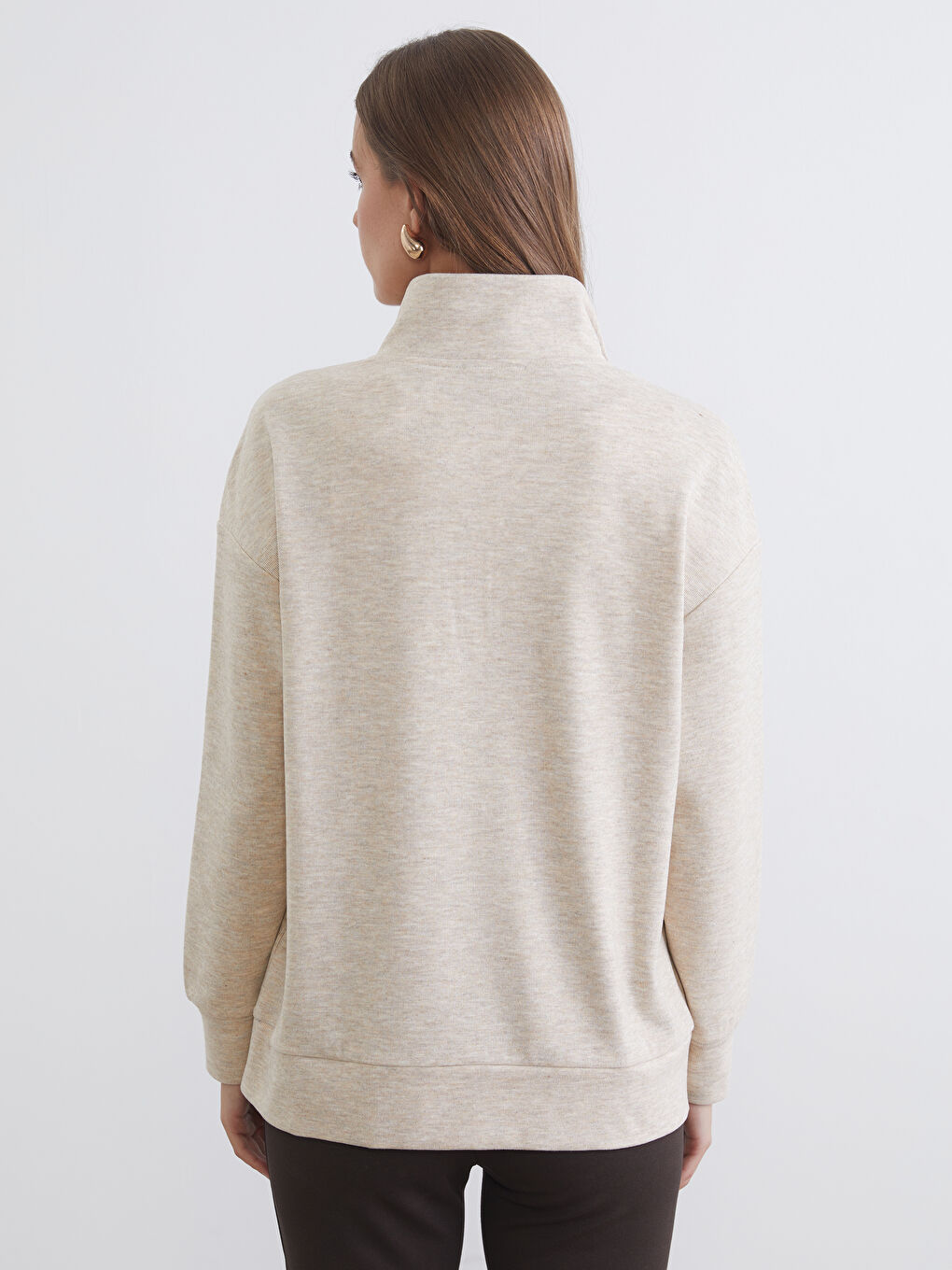 Woman BEIGE Sweatshirt-3