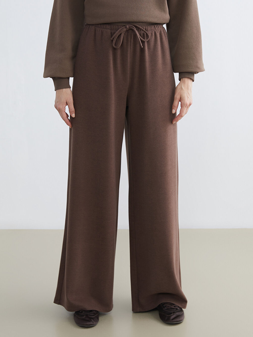 Женщины Коричневый Брюки‑джоггеры-1