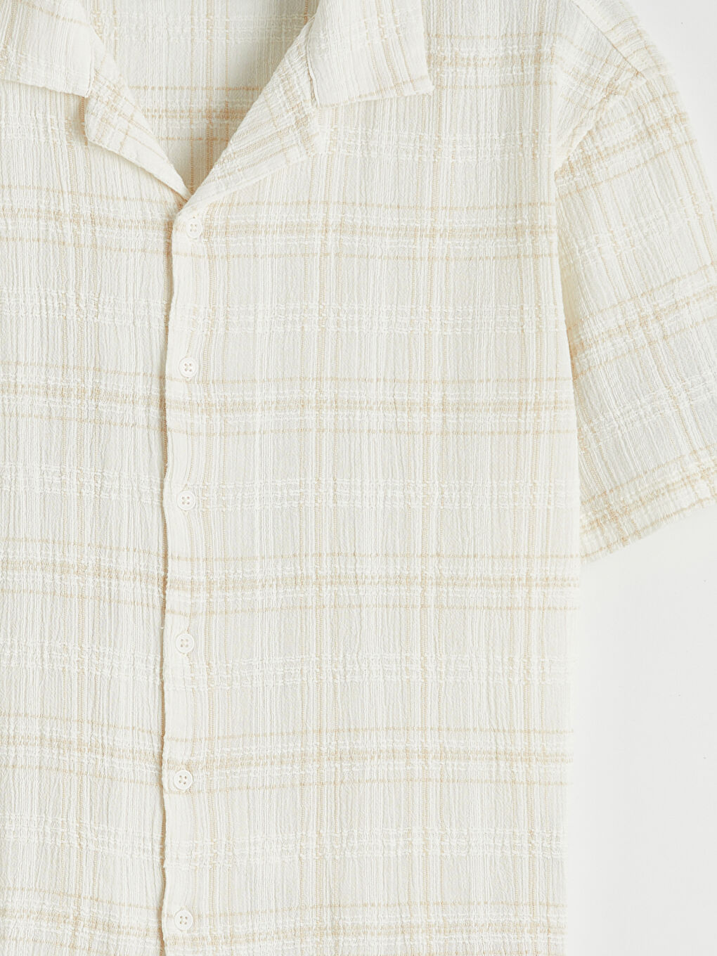 Ekru Regular Fit Erkek Gömlek-5