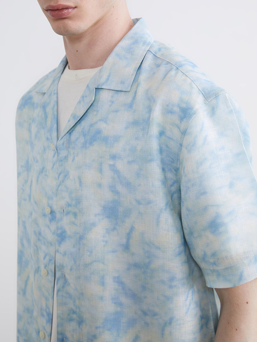 Mavi Loose Fit Desenli Poplin Erkek Gömlek-2