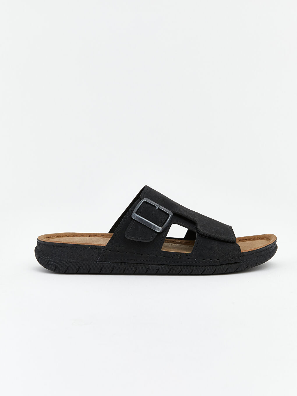 Siyah Süet Görünümlü Erkek Ev Terliği-1