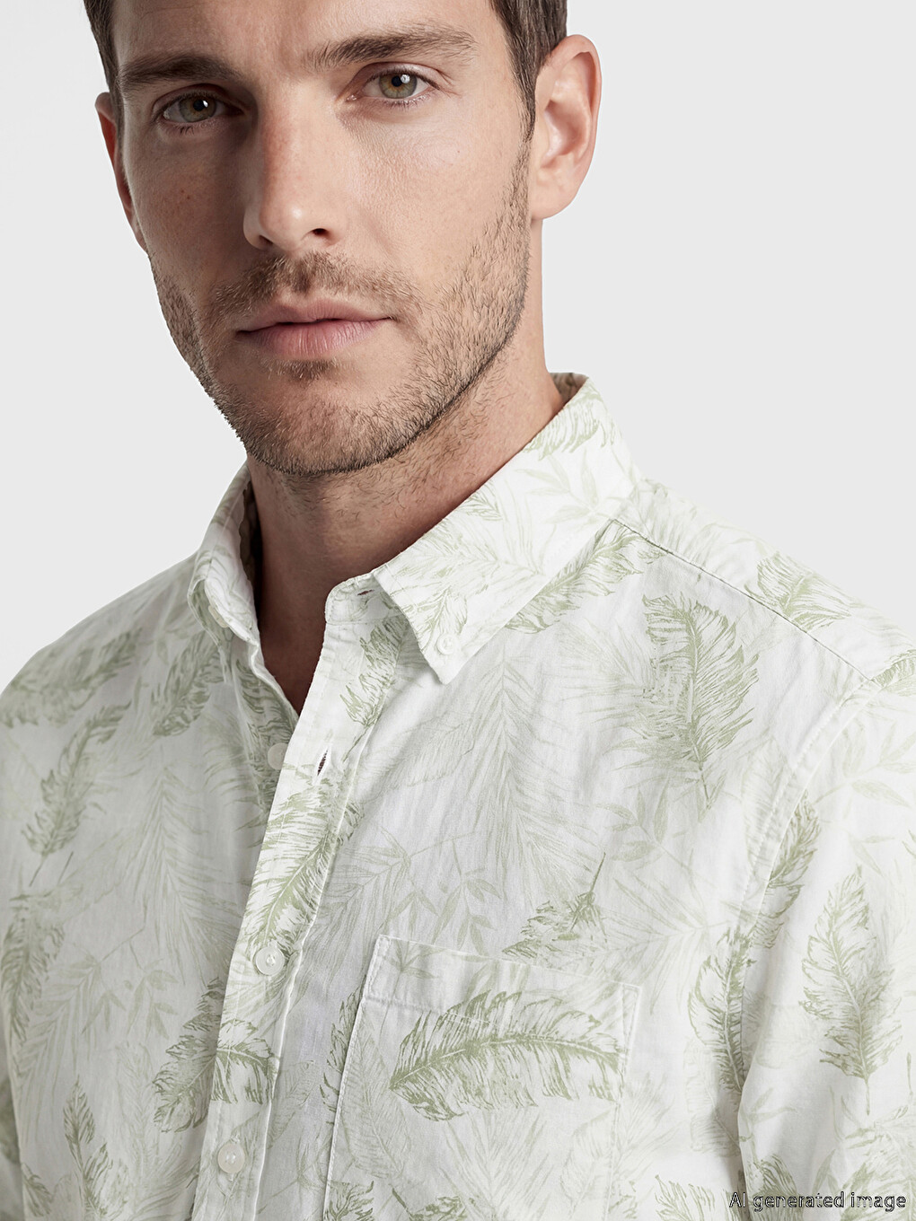 Regular Fit Patterned Men's Shirt-2