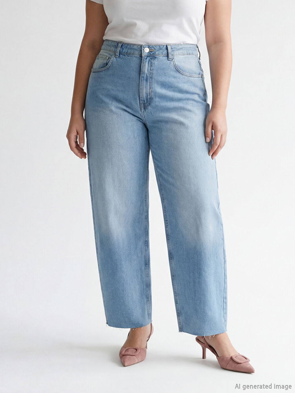 İndigo Barrel Fit Kadın Jean Pantolon-1