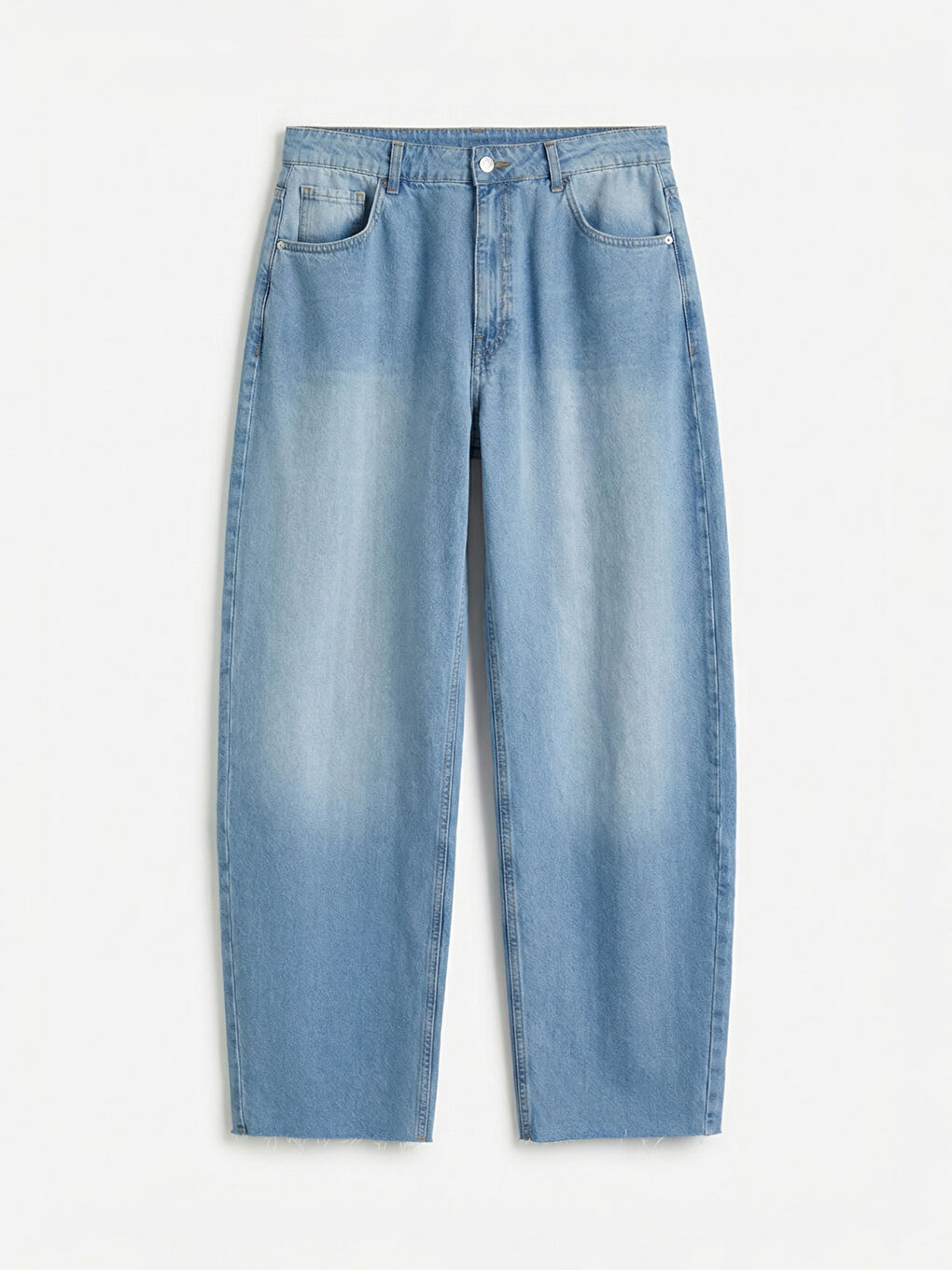 İndigo Barrel Fit Kadın Jean Pantolon-3