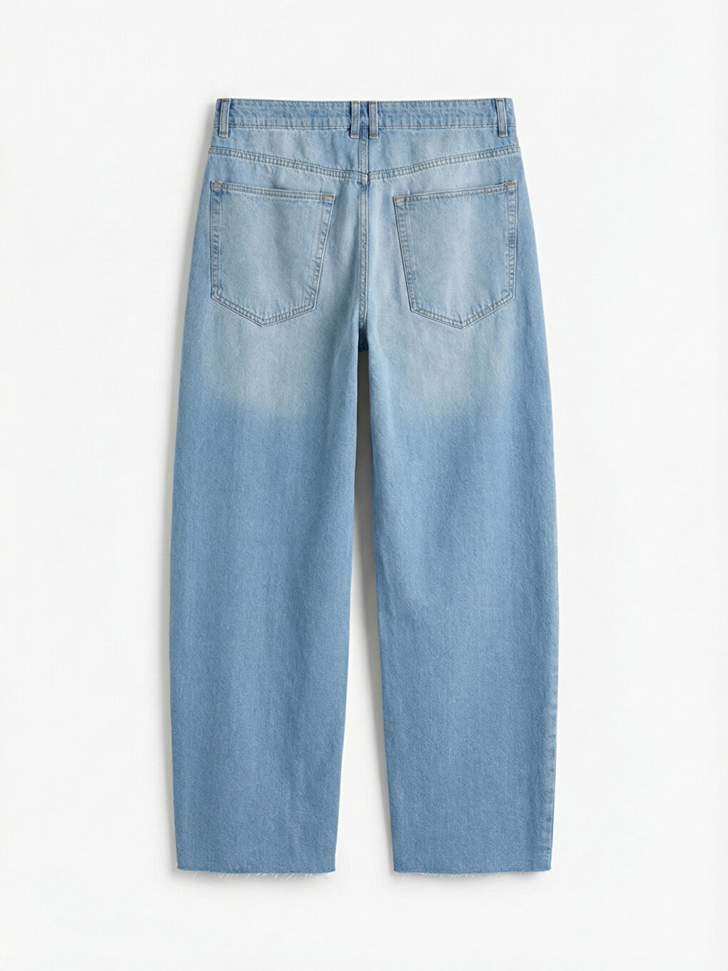 İndigo Barrel Fit Kadın Jean Pantolon-4