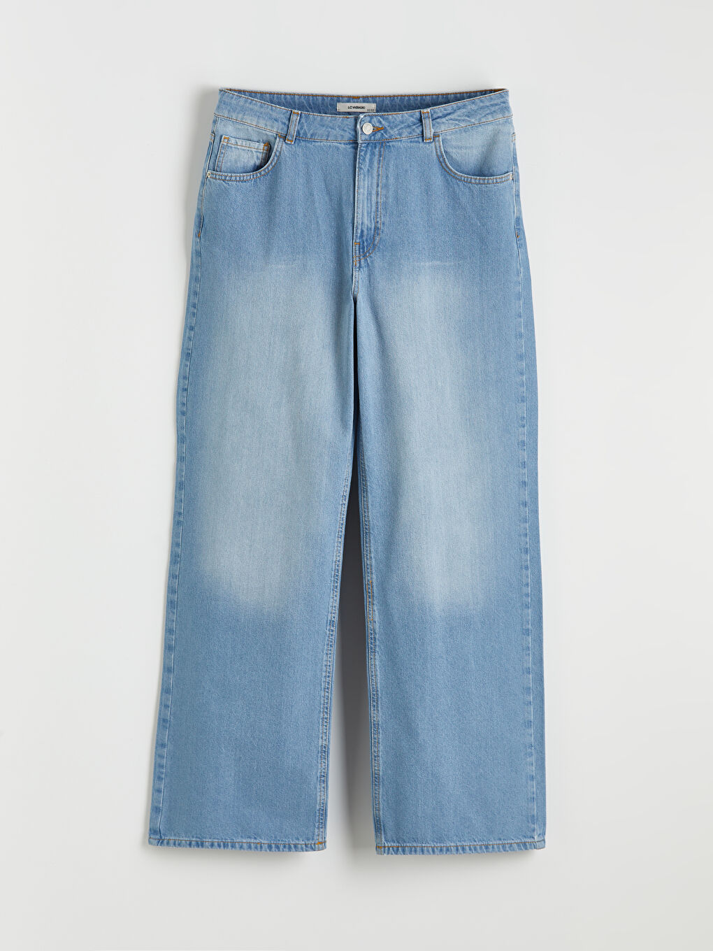 İndigo Wideleg Kadın Jean Pantolon-3