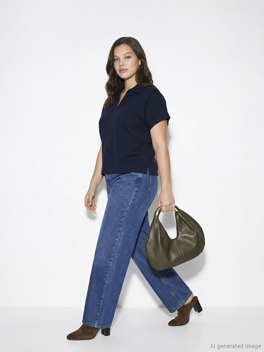 İndigo Wideleg Kadın Jean Pantolon