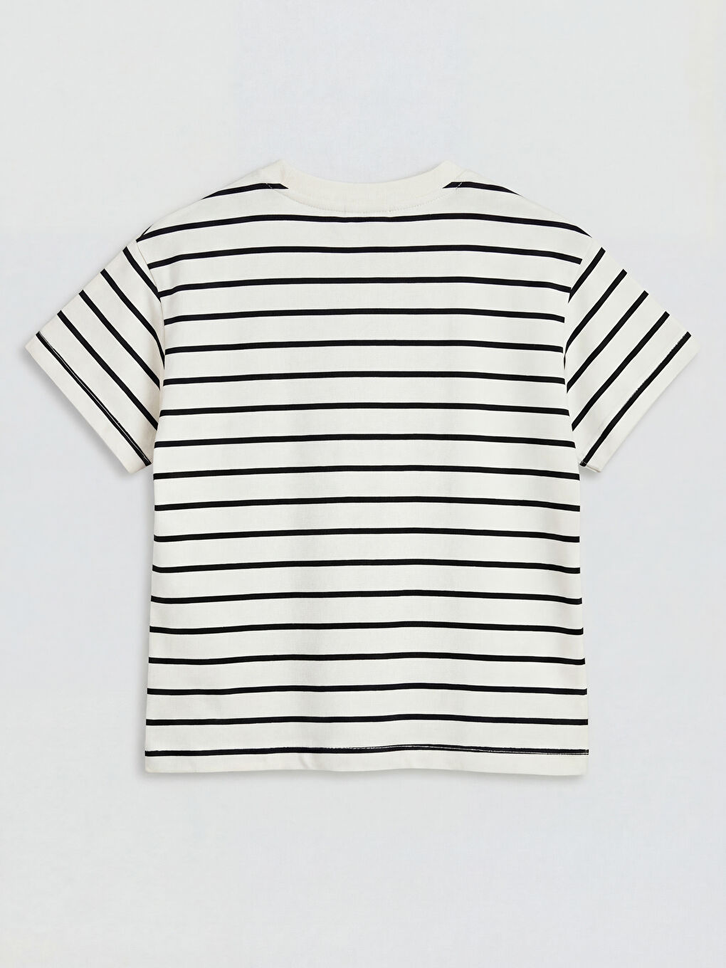 Ekru Bisiklet Yaka Mickey Mouse Baskılı Erkek Bebek Tişört-1