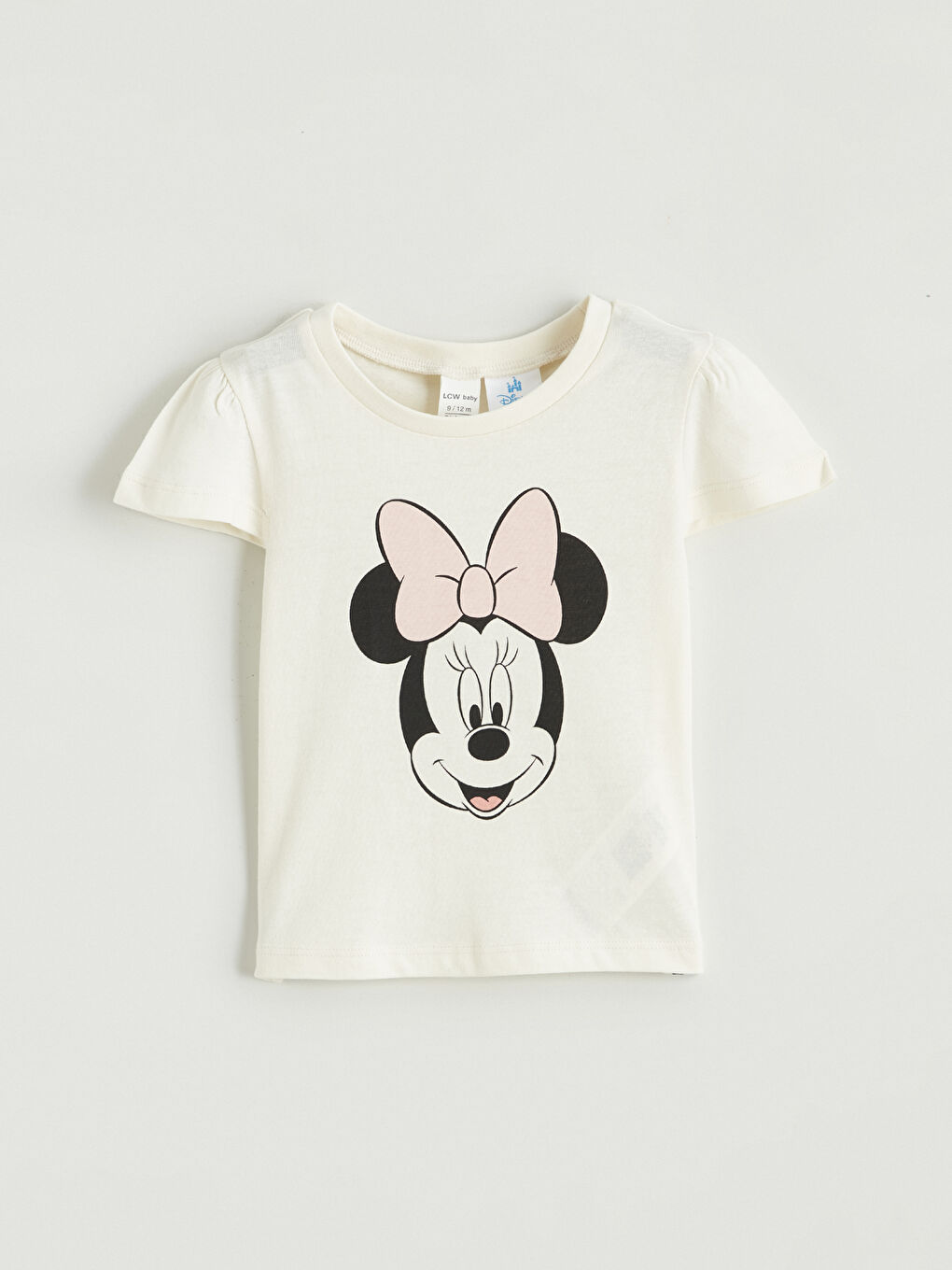Minnie Mouse Baskılı Kız Bebek Tişört ve Şort-1