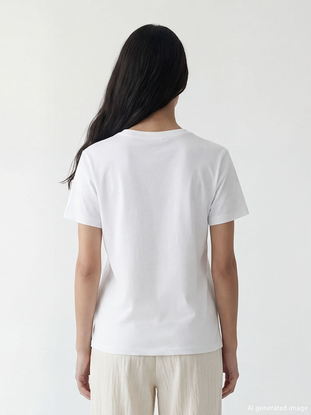 Crew Neck Printed Women's T-Shirt-3