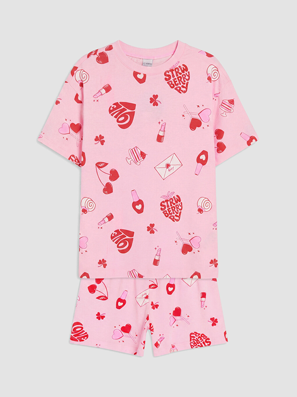 Printed Girls' Shortie Pyjamas Set