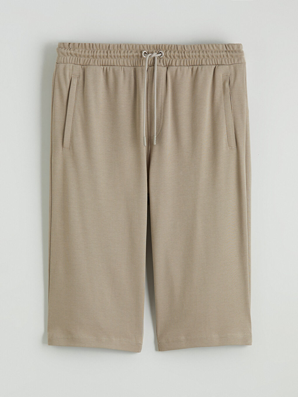 Bej Standart Kalıp Erkek Şort-4