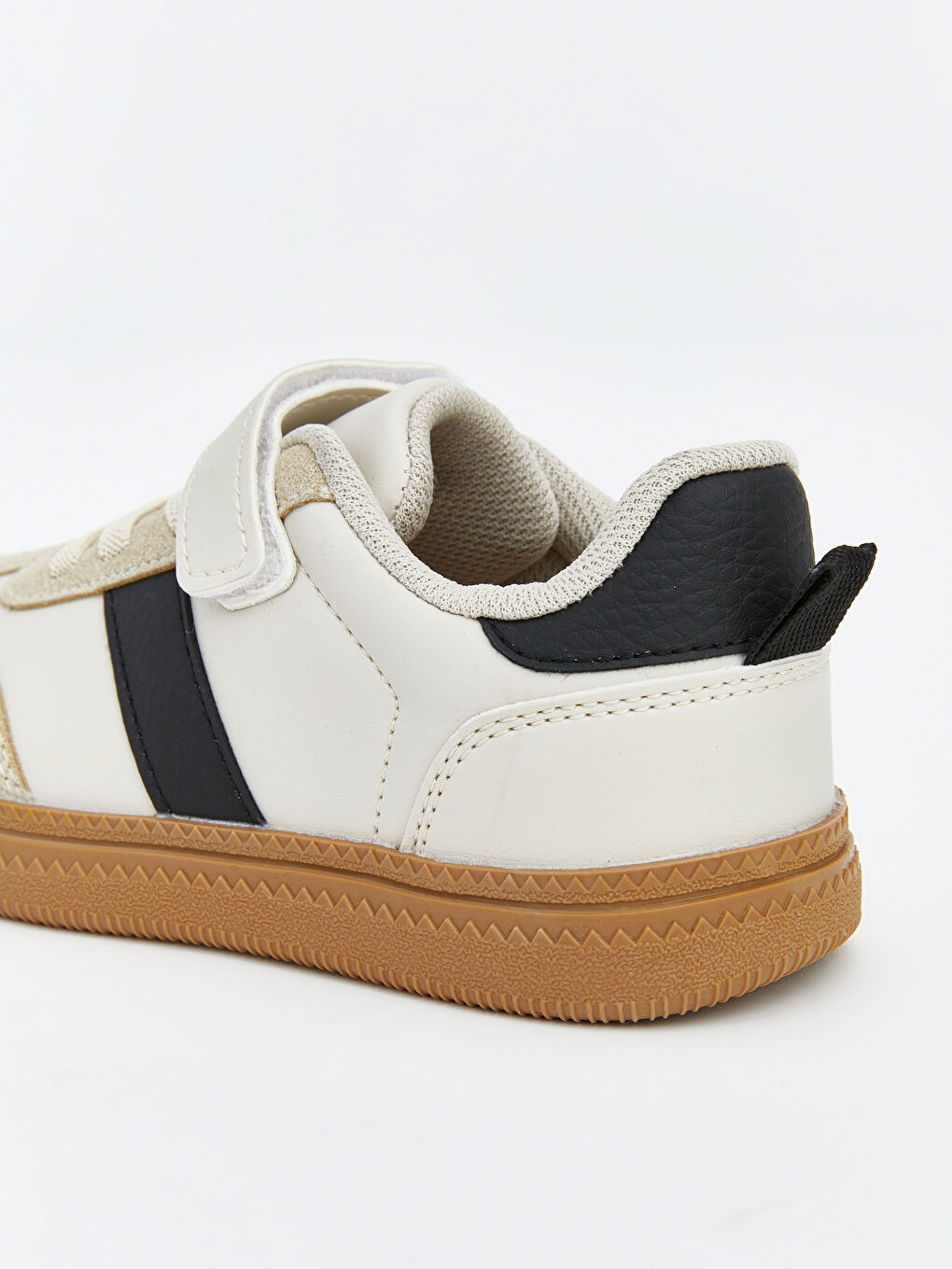 Bej Bağcık ve Cırt Cırtlı Erkek Bebek Spor Ayakkabı-4