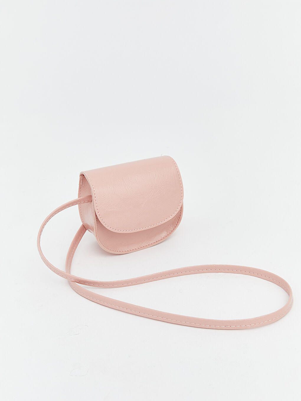 Pembe Deri Görünümlü Kız Çocuk Omuz Çantası-2