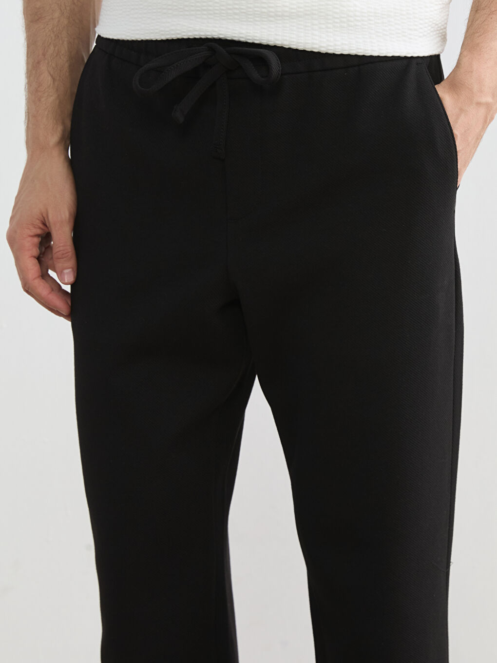 Elastic Waist Regular Fit Men's Trousers-2