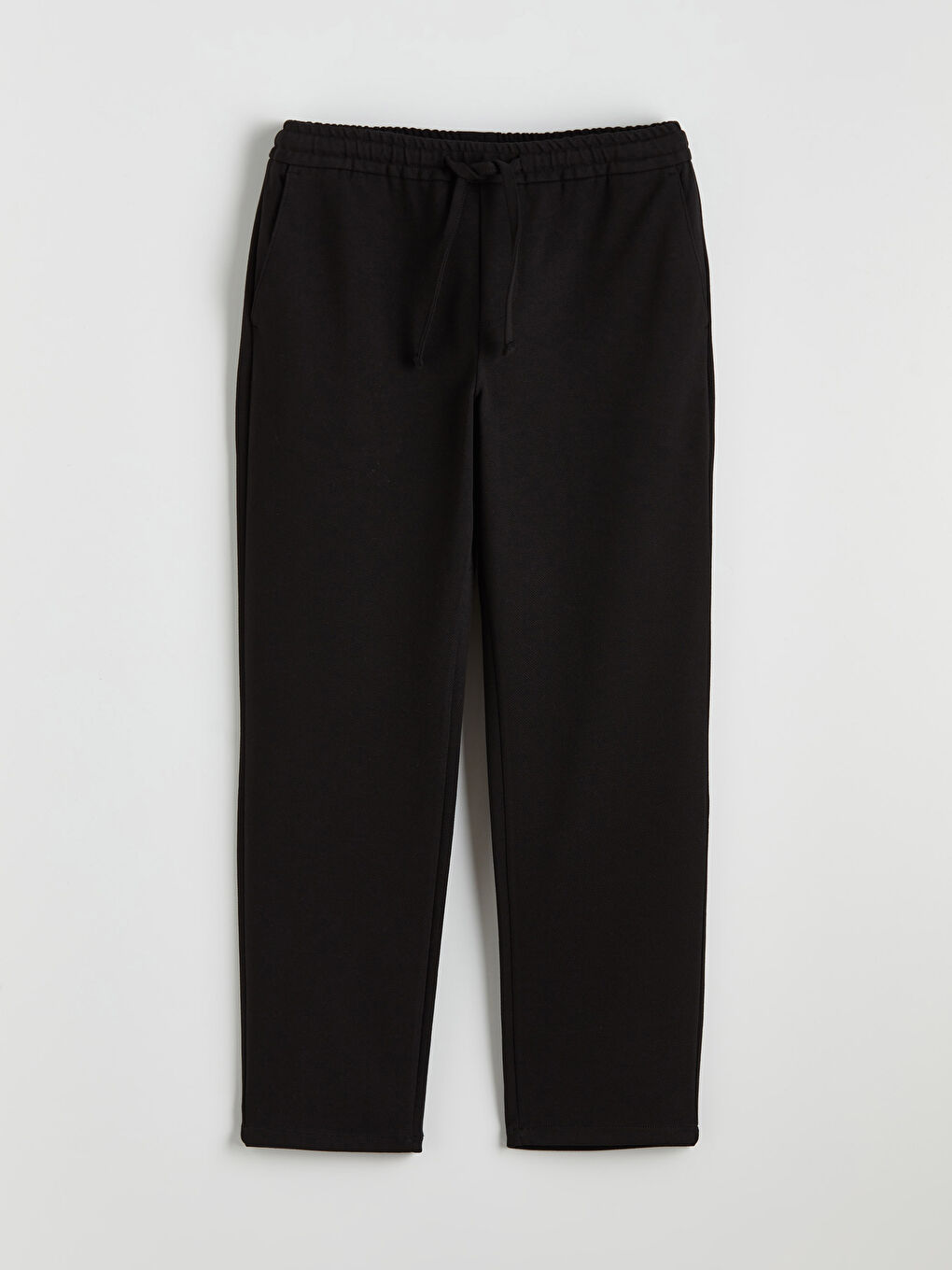 Siyah Beli Lastikli Regular Fit Erkek Pantolon