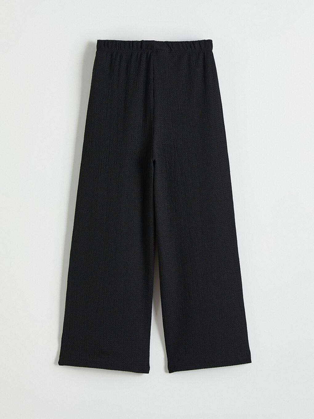 Siyah Beli Lastikli Geniş Paça Kız Çocuk Pantolon-2