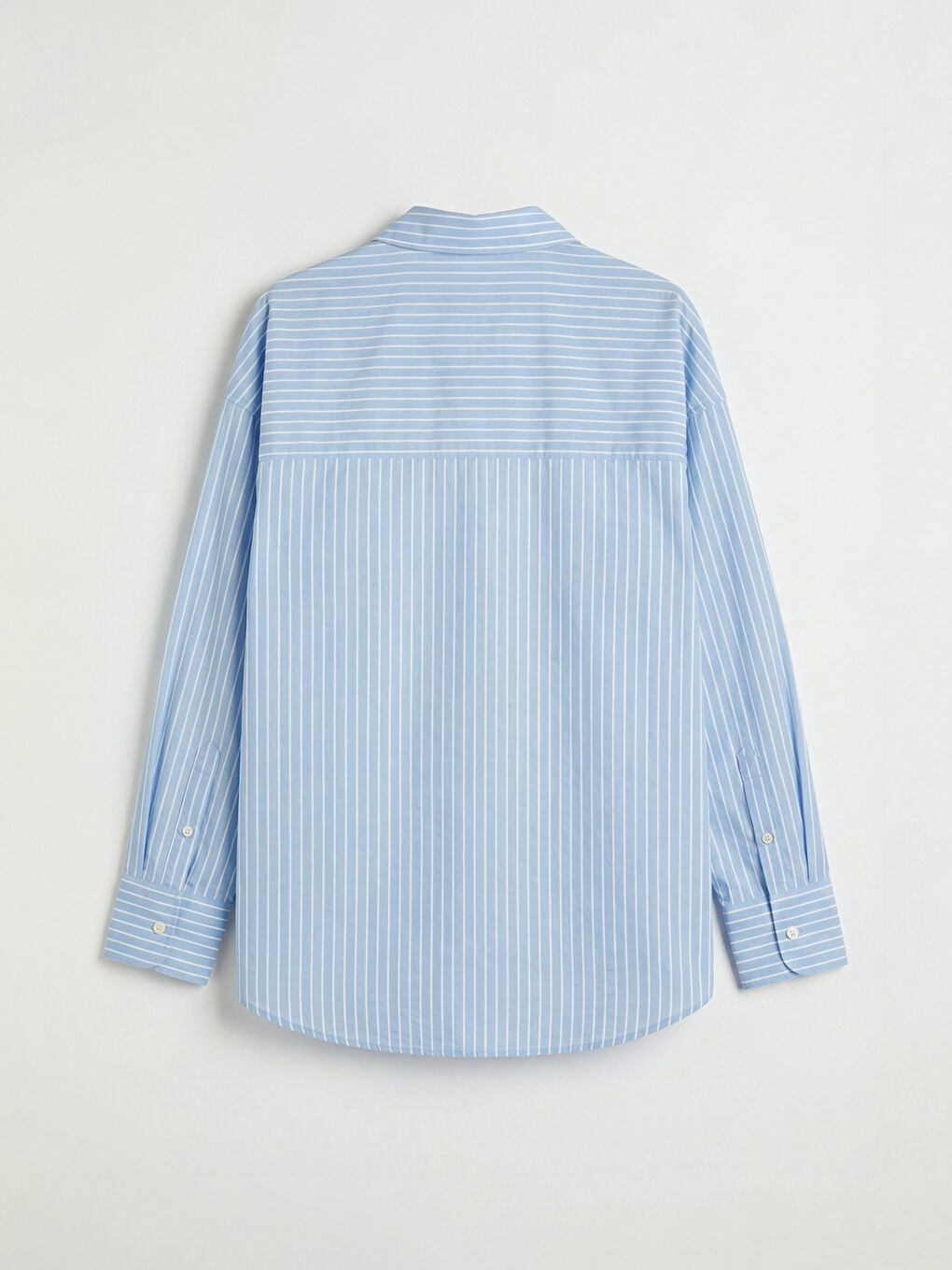 Полосатая рубашка оверсайз из ткани оксфорд для женщин-5